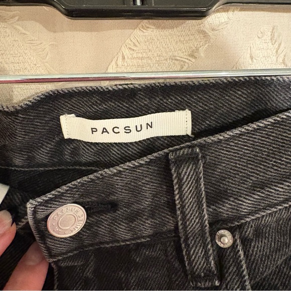 Pacsun Eco Frayed High Waisted Bootcut Jeans - Black - Picture 4 of 5